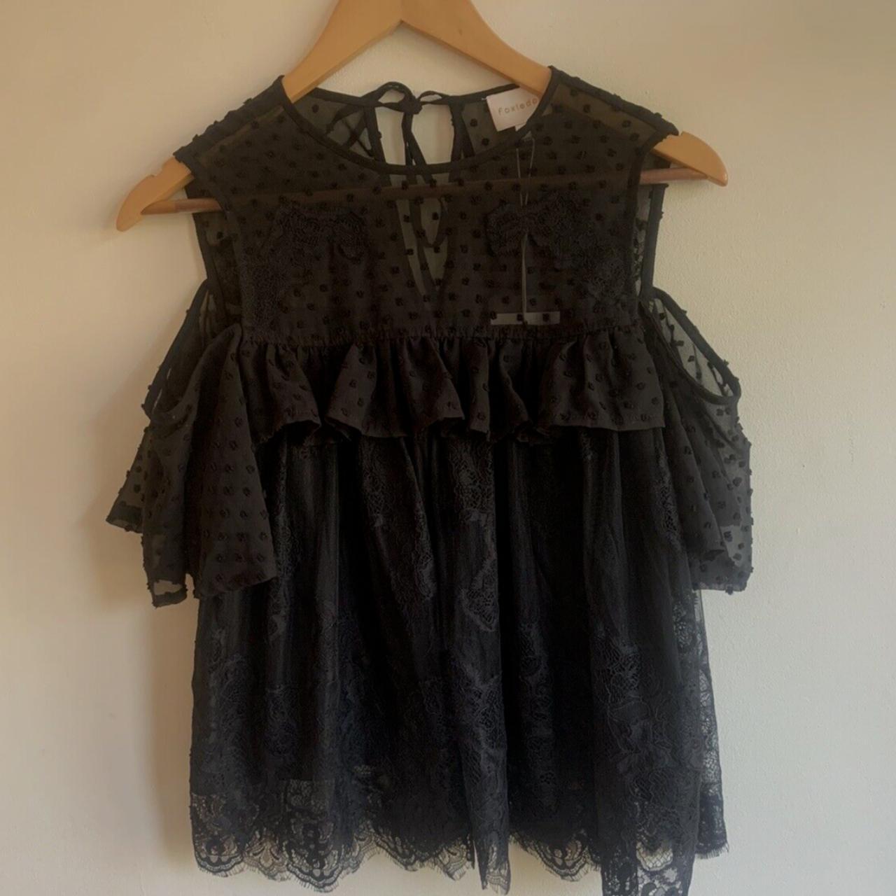 🔥Foxiedox Drop🔥 Dobby Lace cold shoulder loose... - Depop