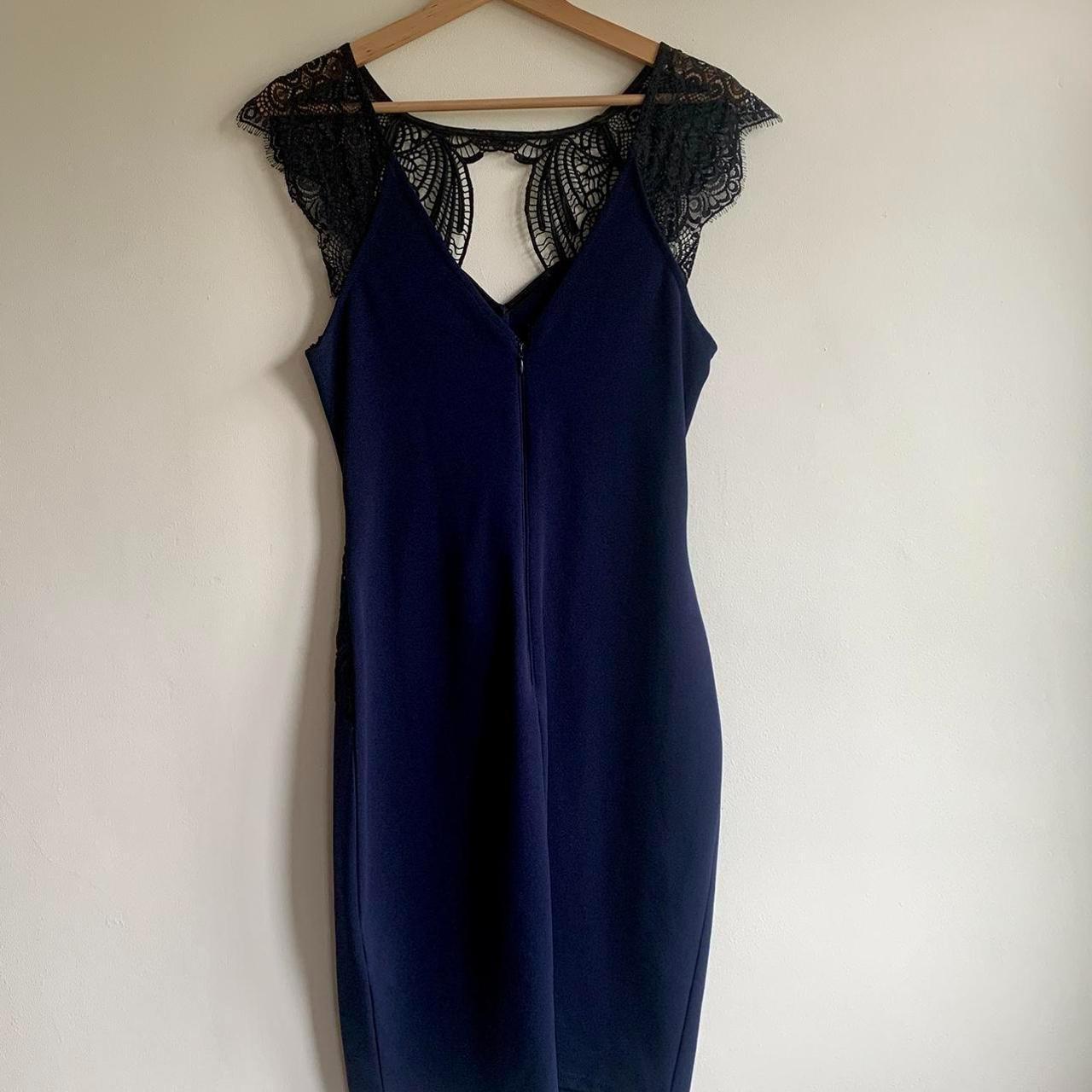 Dress, bodycon pencil Lace Appliqué size 12 by lipsy... - Depop