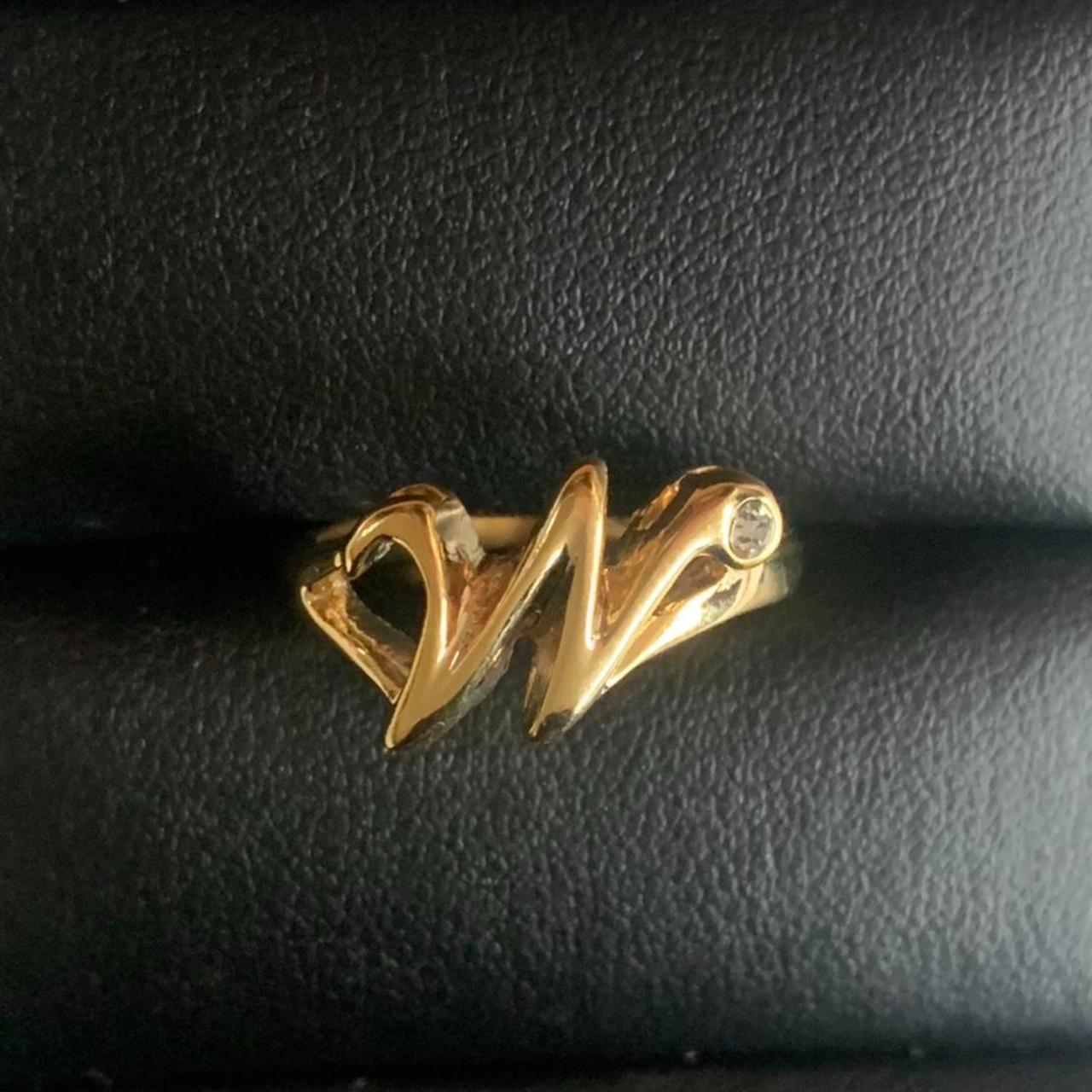 initial letter W ring - available in different... - Depop