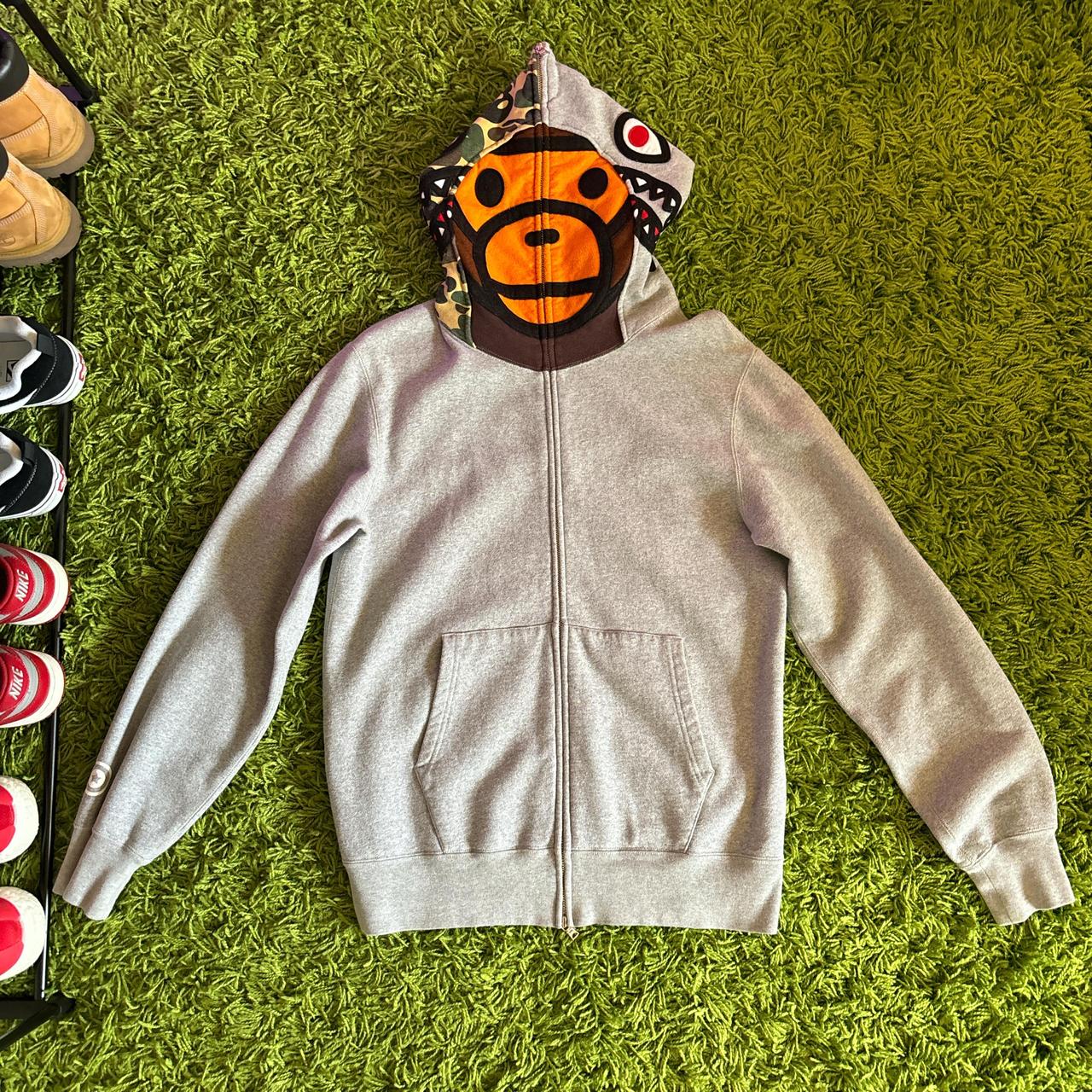 100 Authentic Baby Milo Shark Head Zip up Near