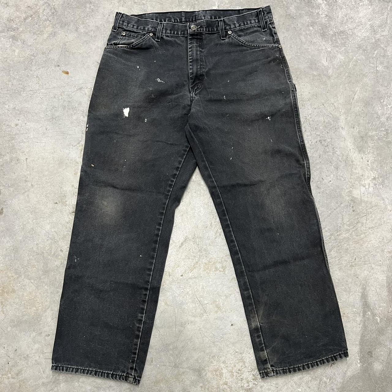 Black Washed Dickies Painter Pants Flaws: Great... - Depop