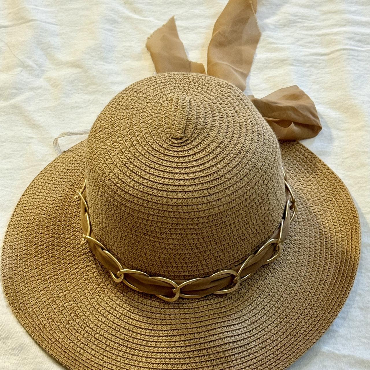 Source Unknown Women's Straw hats - Tan/Gold – Ta… - image 1