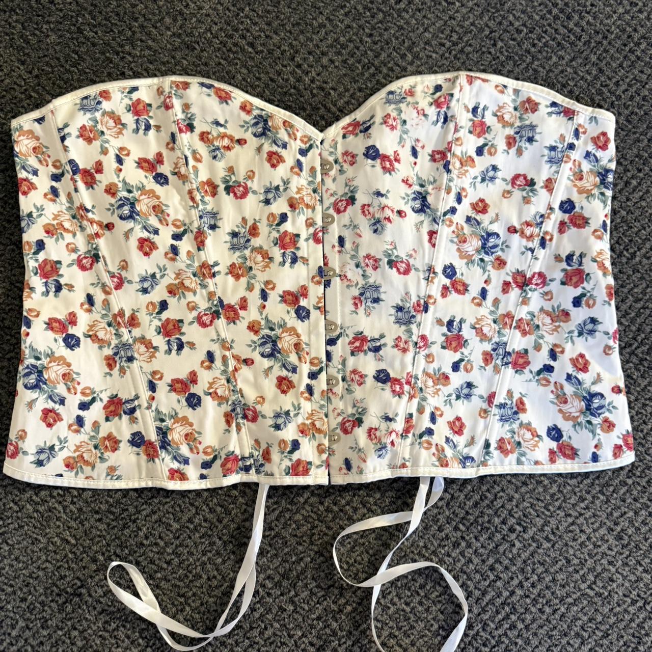 Source Unknown Women's Corset - White/Multi - 4XL… - image 1
