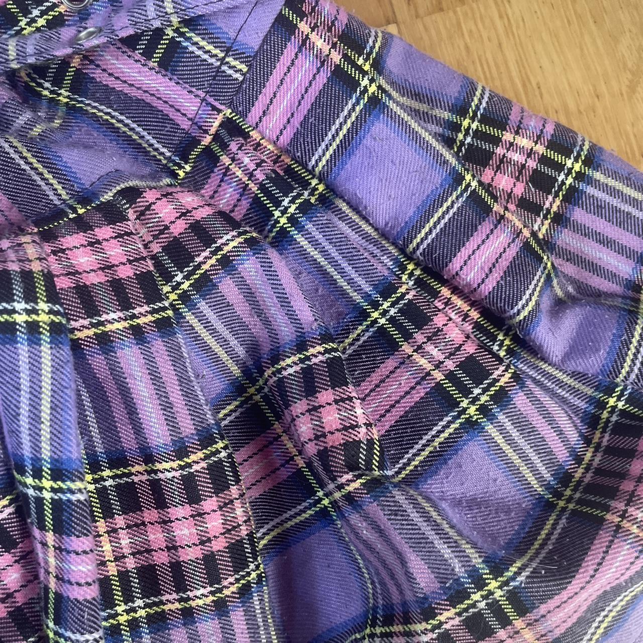 acdc rag tartan mini skirt comes with built in... - Depop