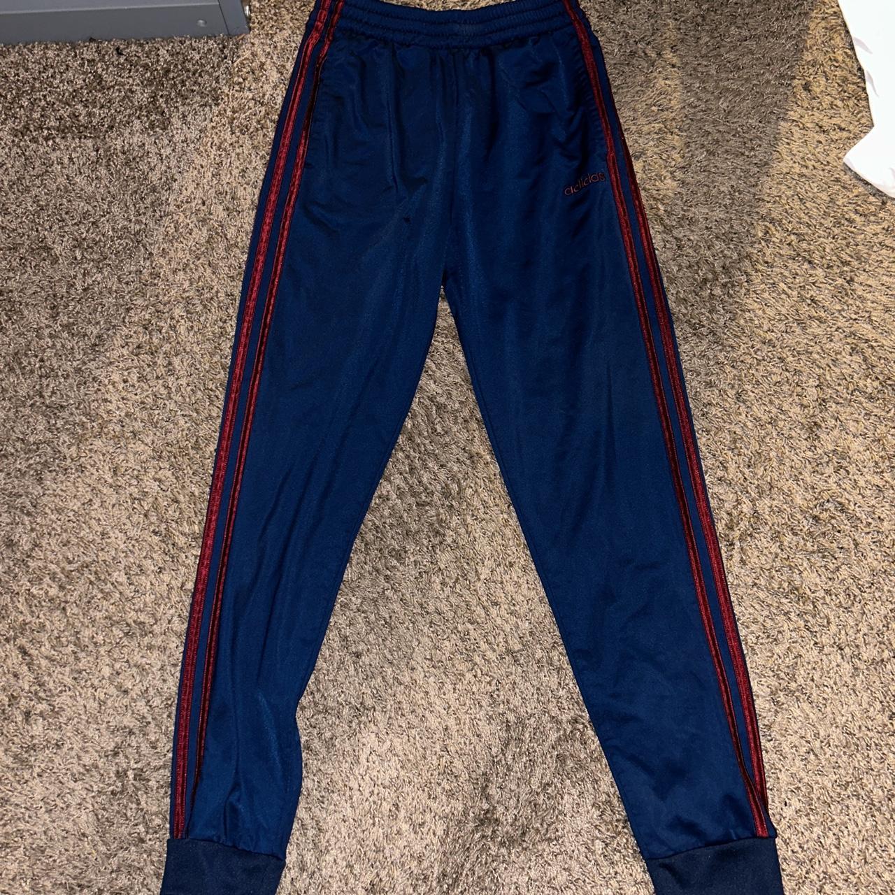 Adidas Blue and Red Joggers-tracksuits | Depop