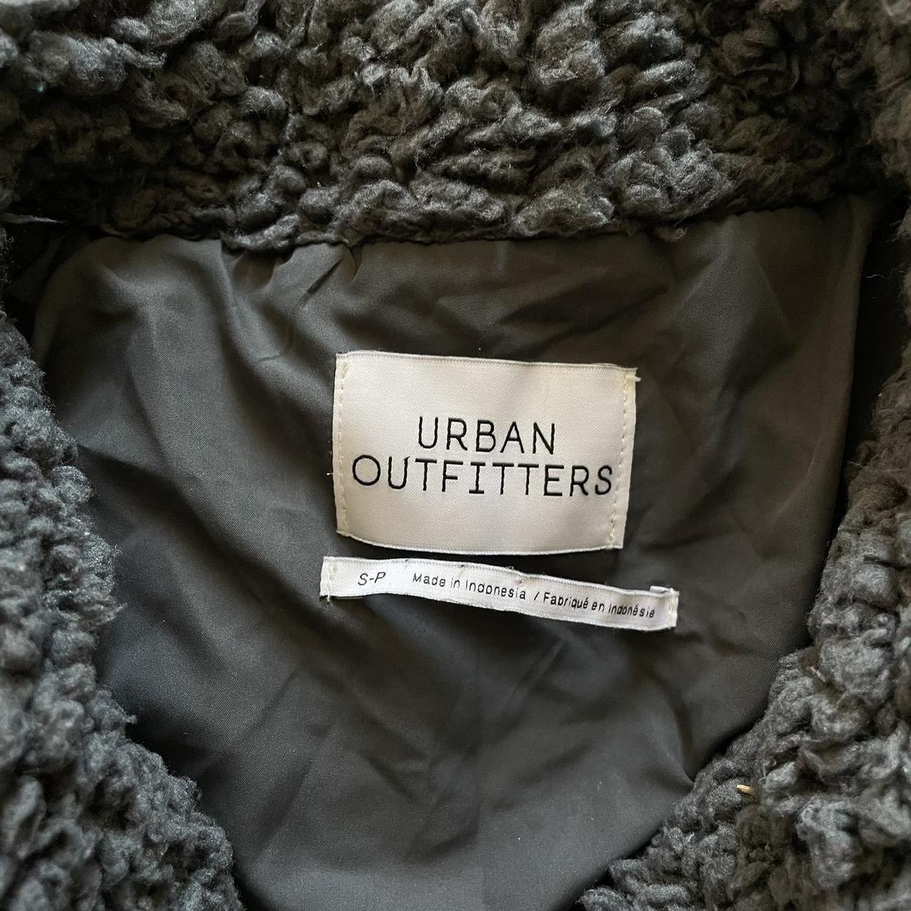 Urban outfitters cropped Sherpa jacket in grey.... - Depop