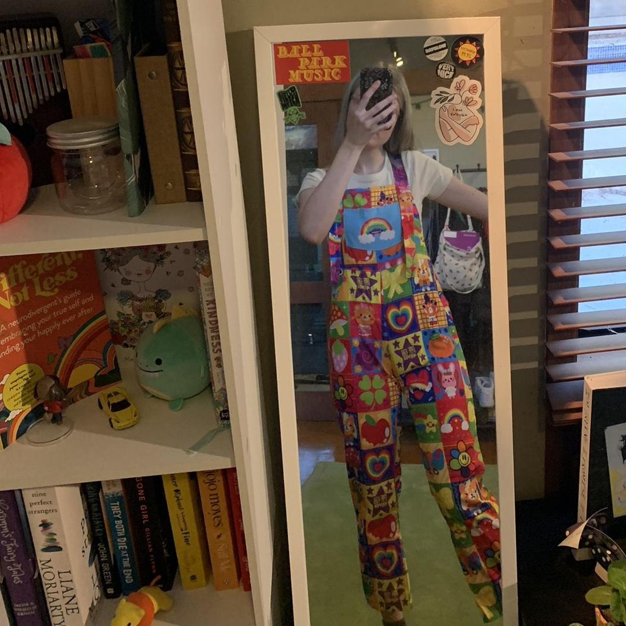 Cyborg gal x ACDC RAG cute kawaii kid core neon... - Depop