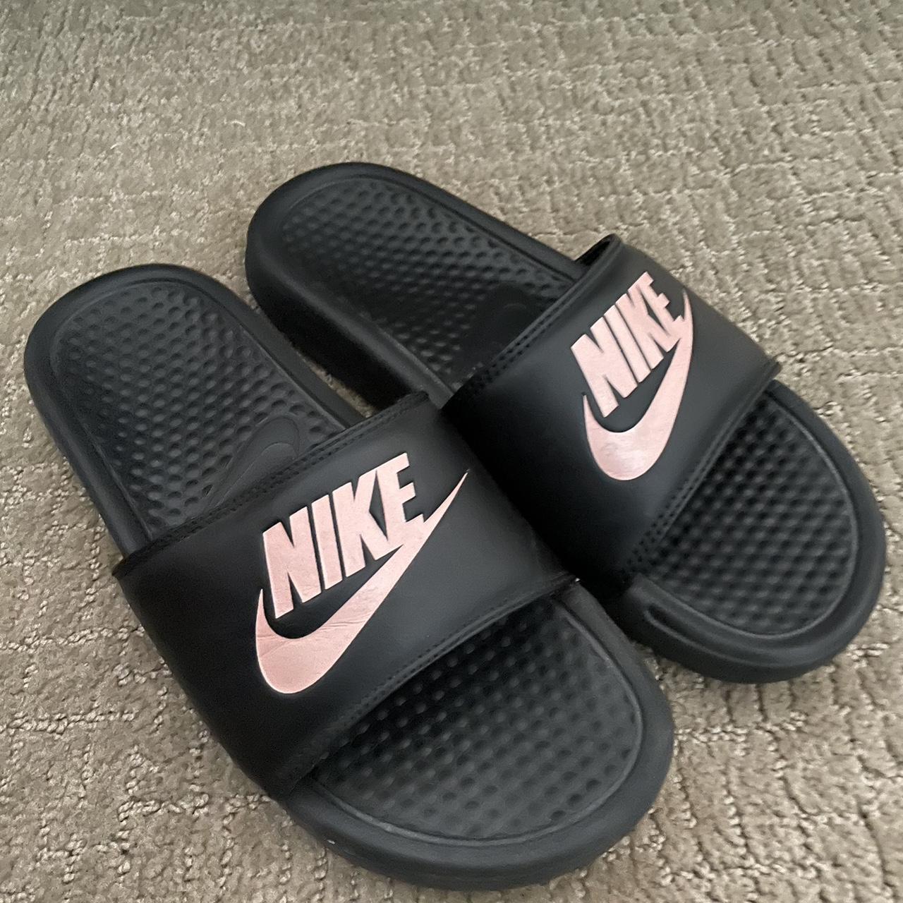 Black Nike sandals Depop