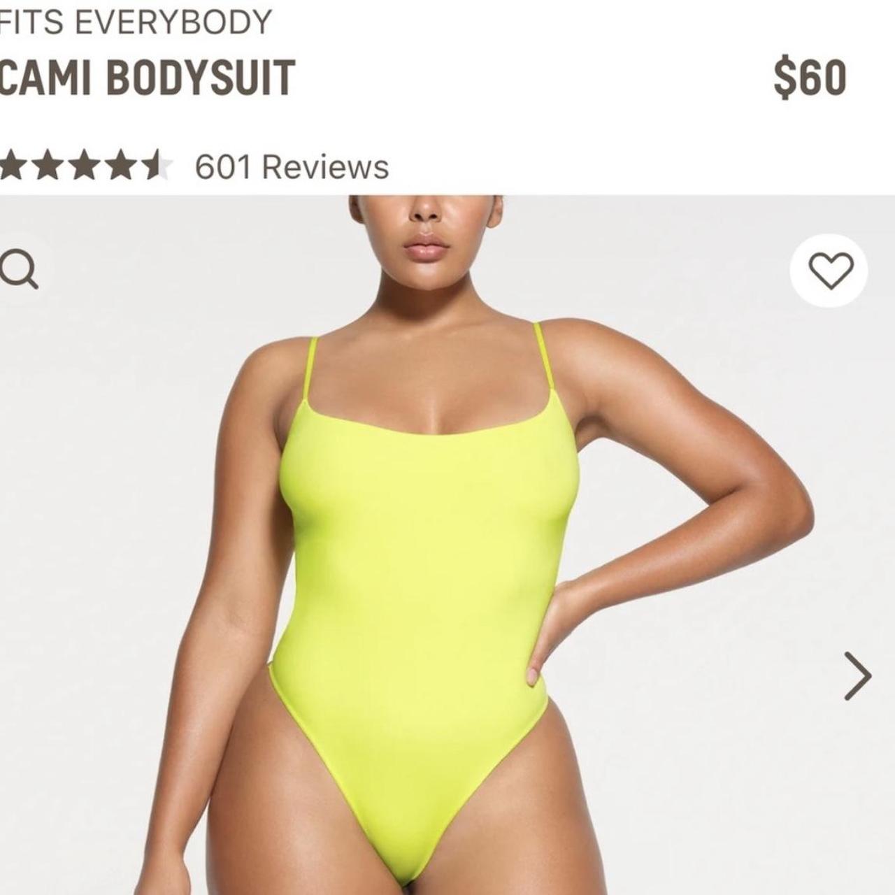 Skims Fits Everybody Bodysuit Color is Daffodil - Depop