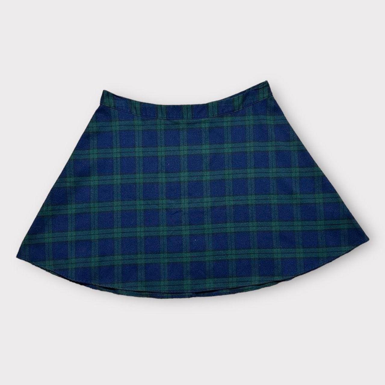 Old navy green plaid skirt hotsell