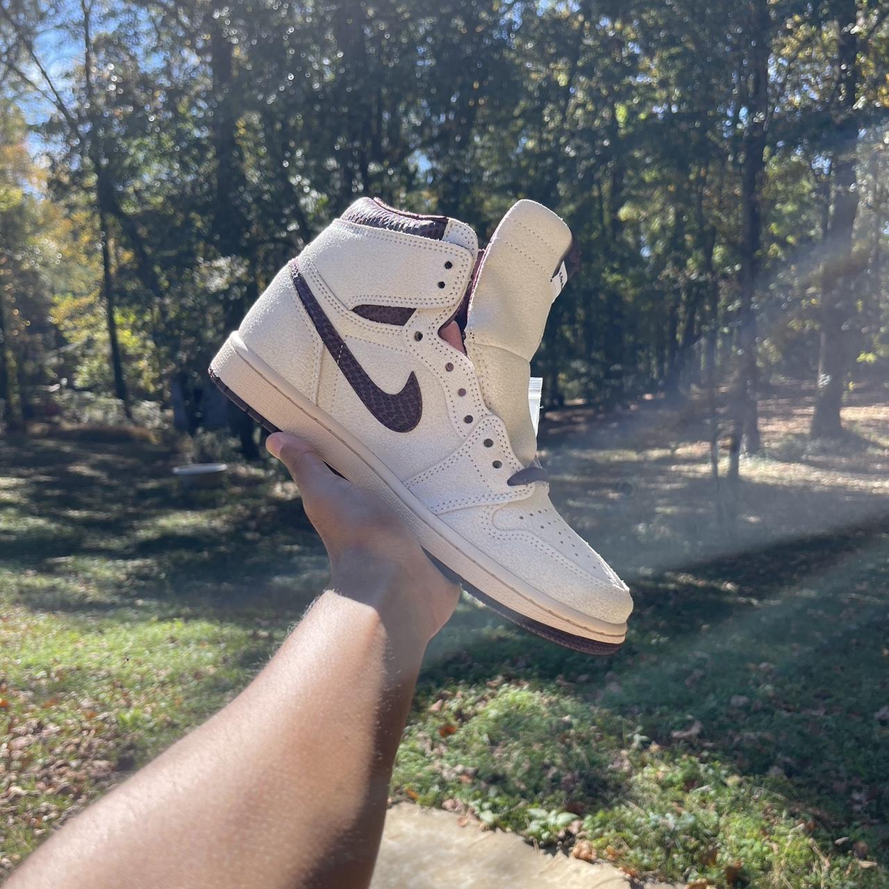 burgundy and cream jordans