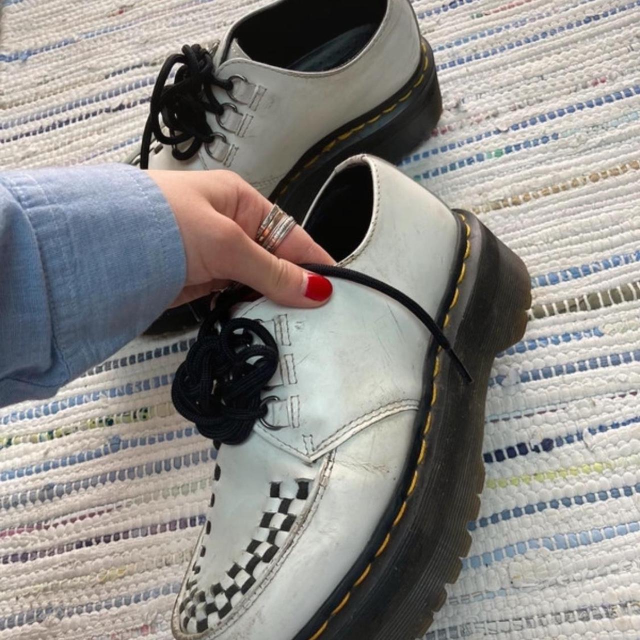 Rare White Dr Martens Creepers - Ashley sold as | Depop Rare White Dr Martens Creepers - Ashley sold as | Depop
