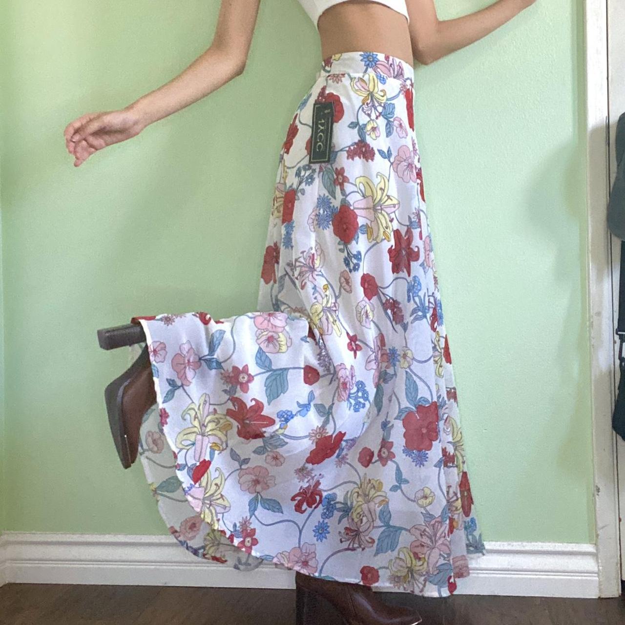 White flowy skirt on sale underneath