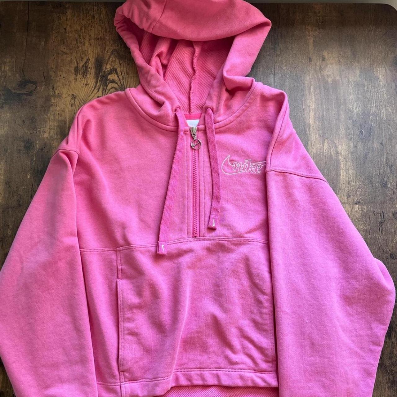 mens pink nike half zip