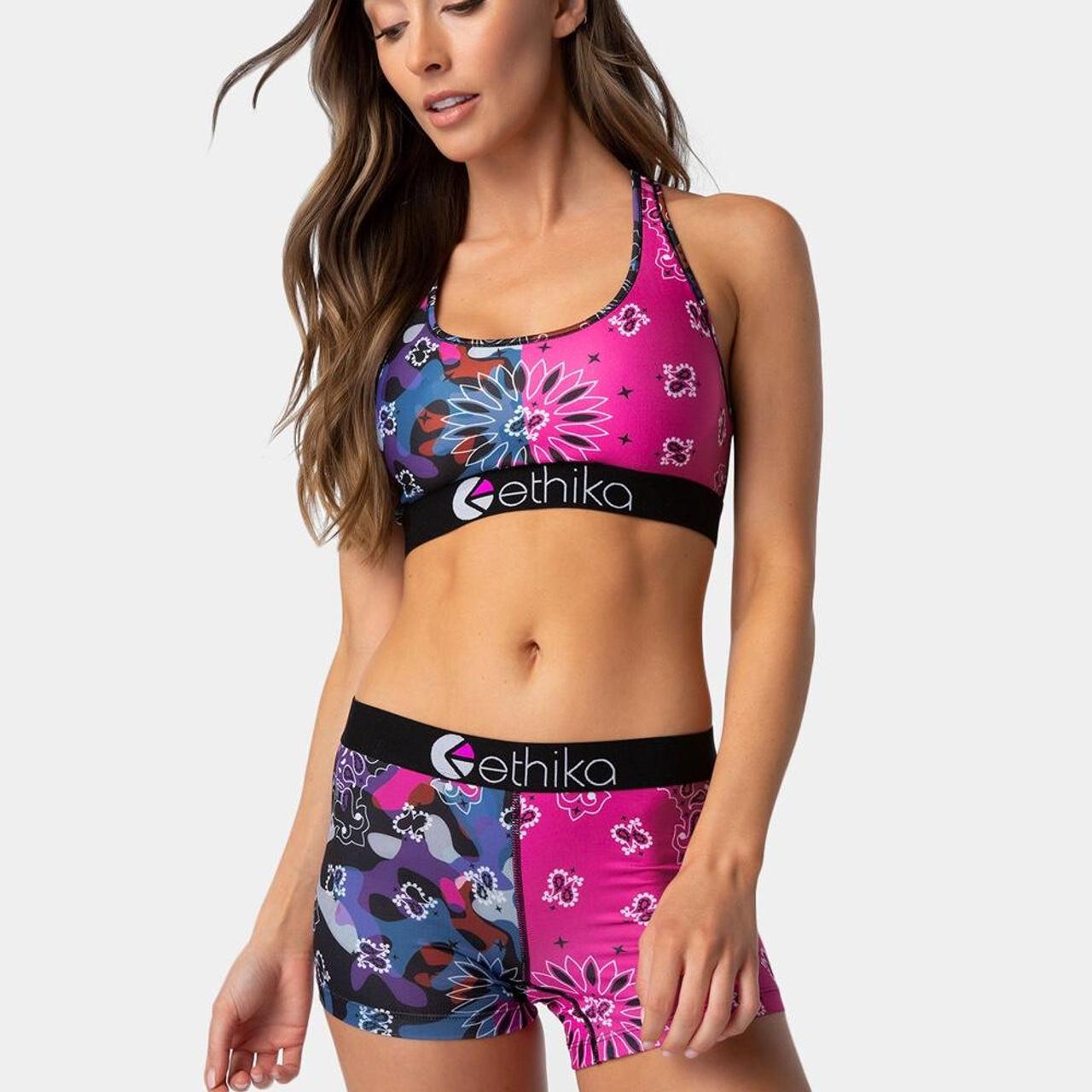 Ethika sports bra and fashion shorts set