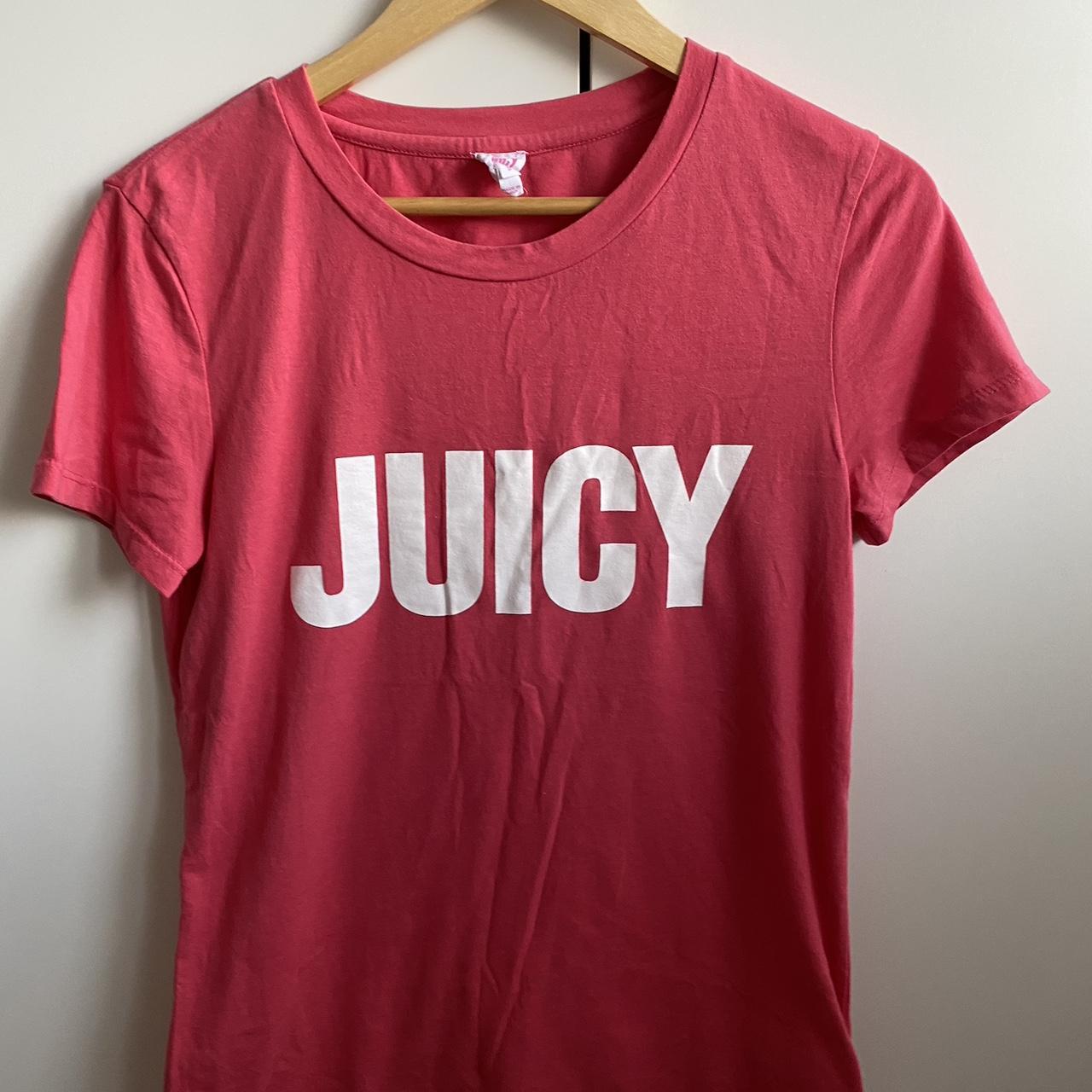 juicy couture y2k vintage t shirt 2000s pink juicy... - Depop