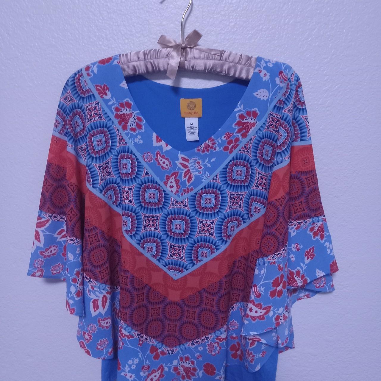Ruby Rd. Women's Blouse - Multi/Blue - S – Ruby R… - image 1