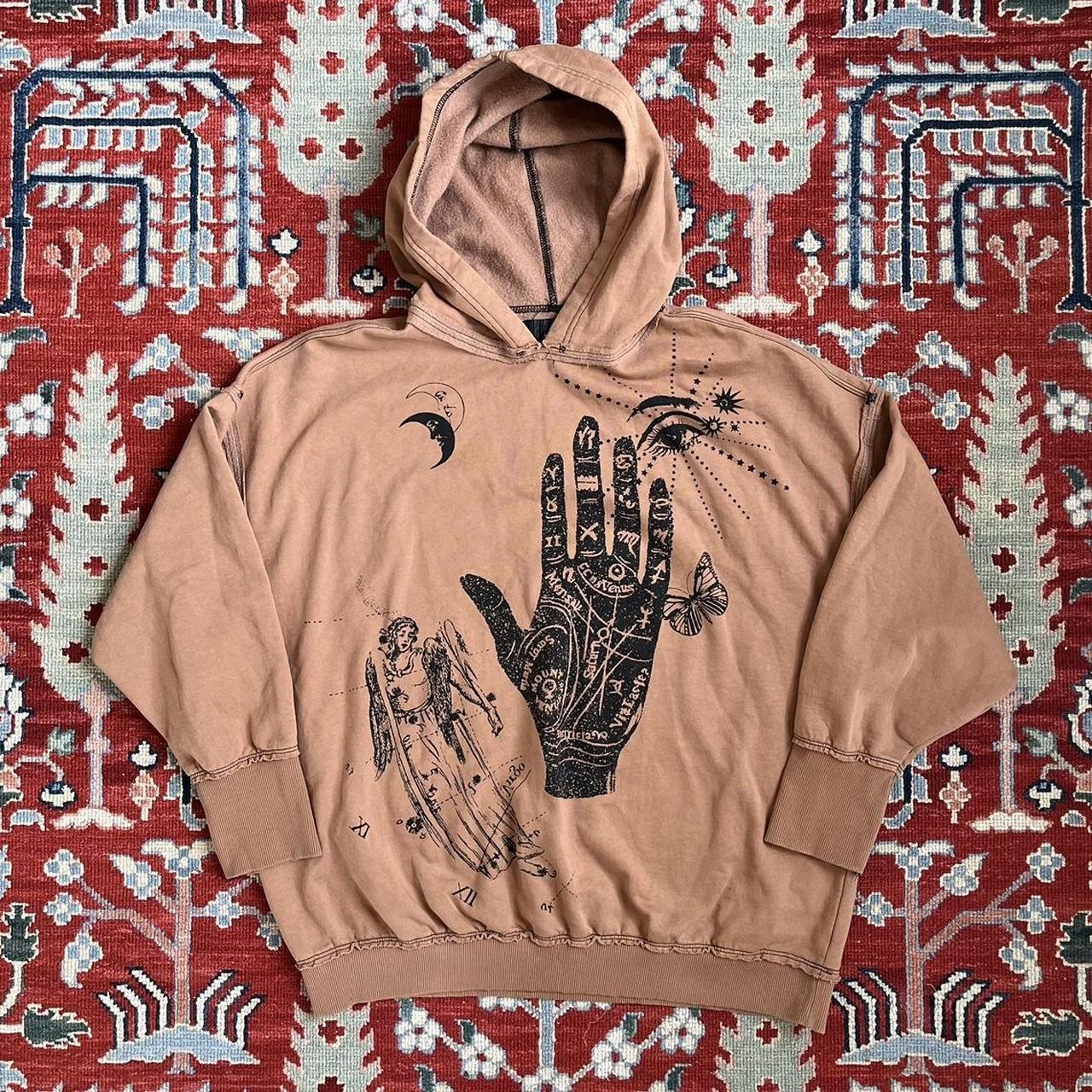 Urban Outfitters Men's Tan and Brown Hoodie