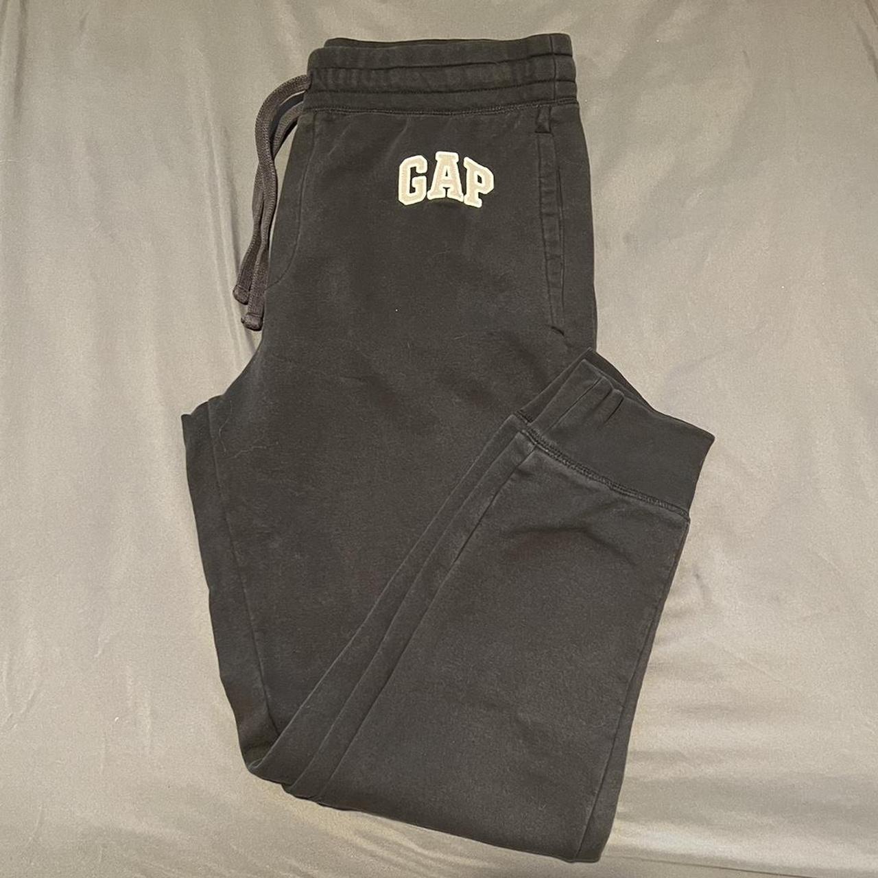 gap black sweatpants. - measurements - Depop