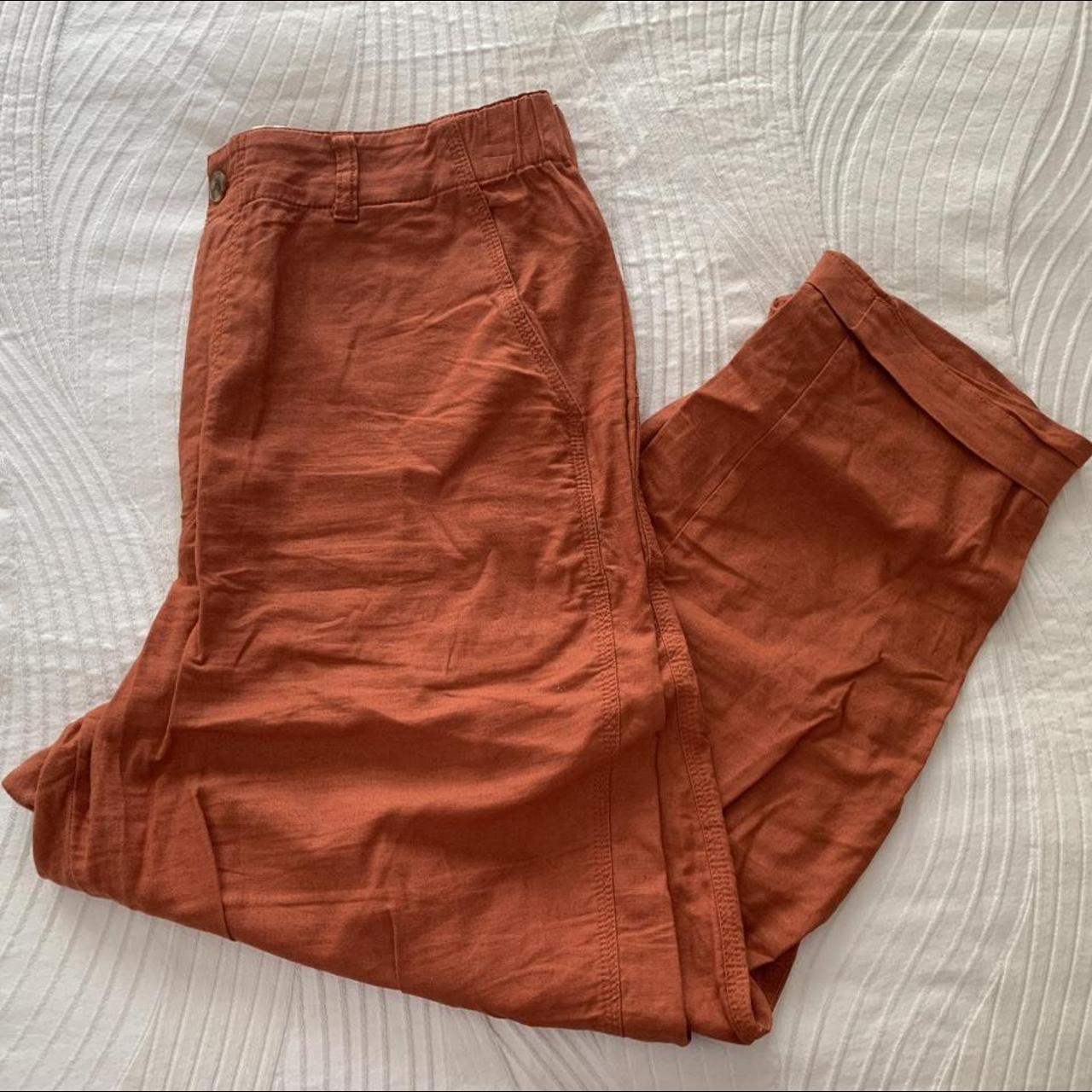 UNIQLO Women's Orange Trousers | Depop