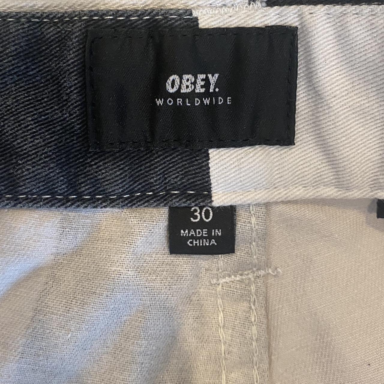 🖤🤍🖤OBEY WIDE LEG PANT🖤🤍🖤 ♾️♾️♾️SIZE 30 MENS WAIST♾️♾️♾️ -... - Depop