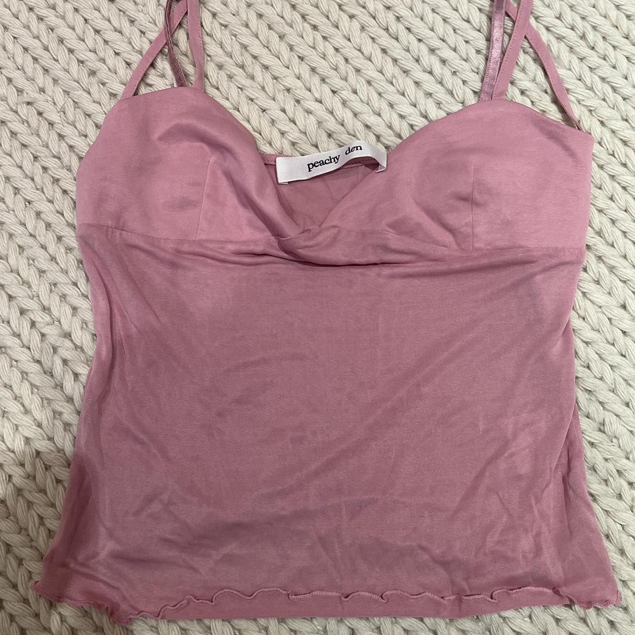 Peachy Den pink top Size S In perfect condition... - Depop