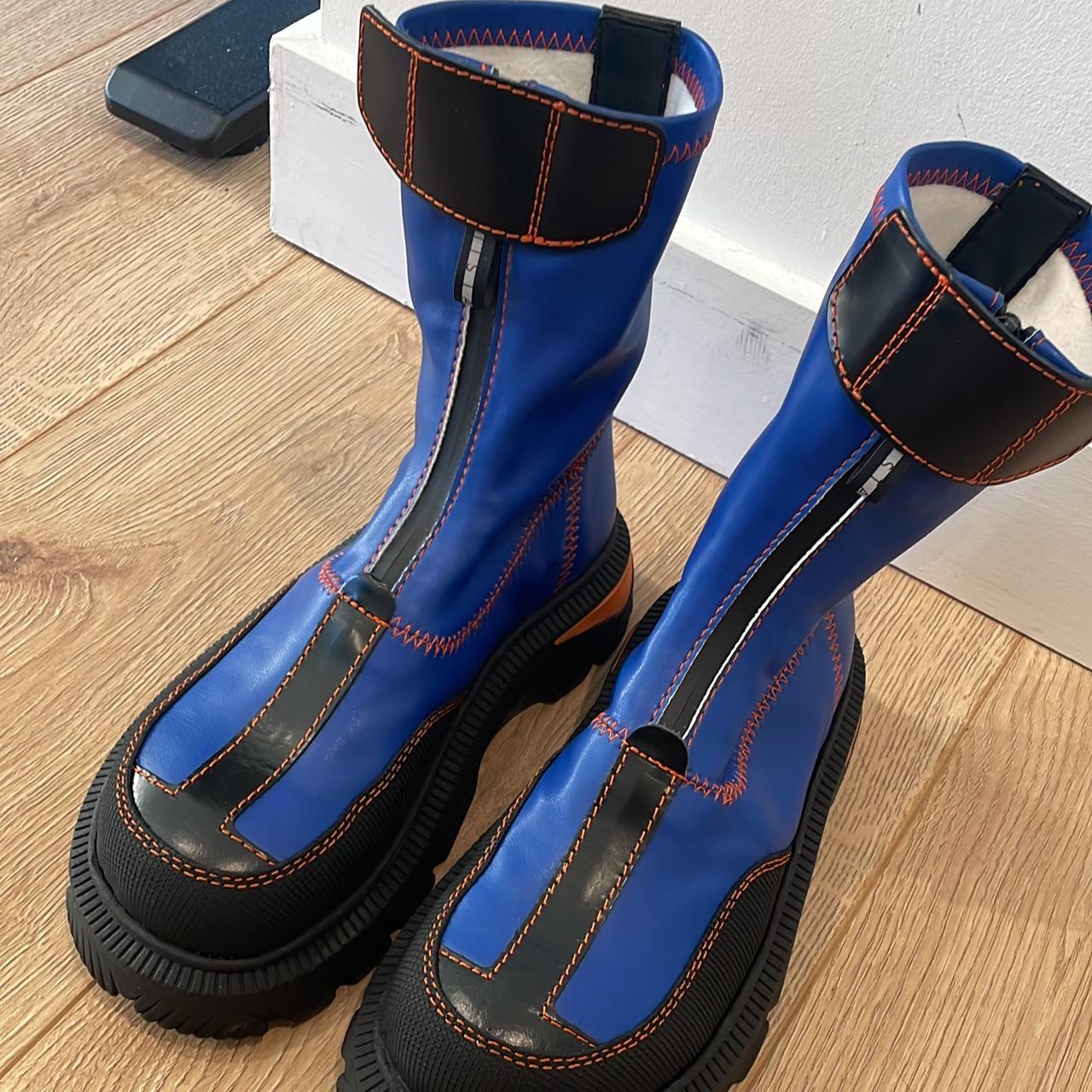 Miista Women s Blue Boots Depop Miista Women s Blue Boots Depop