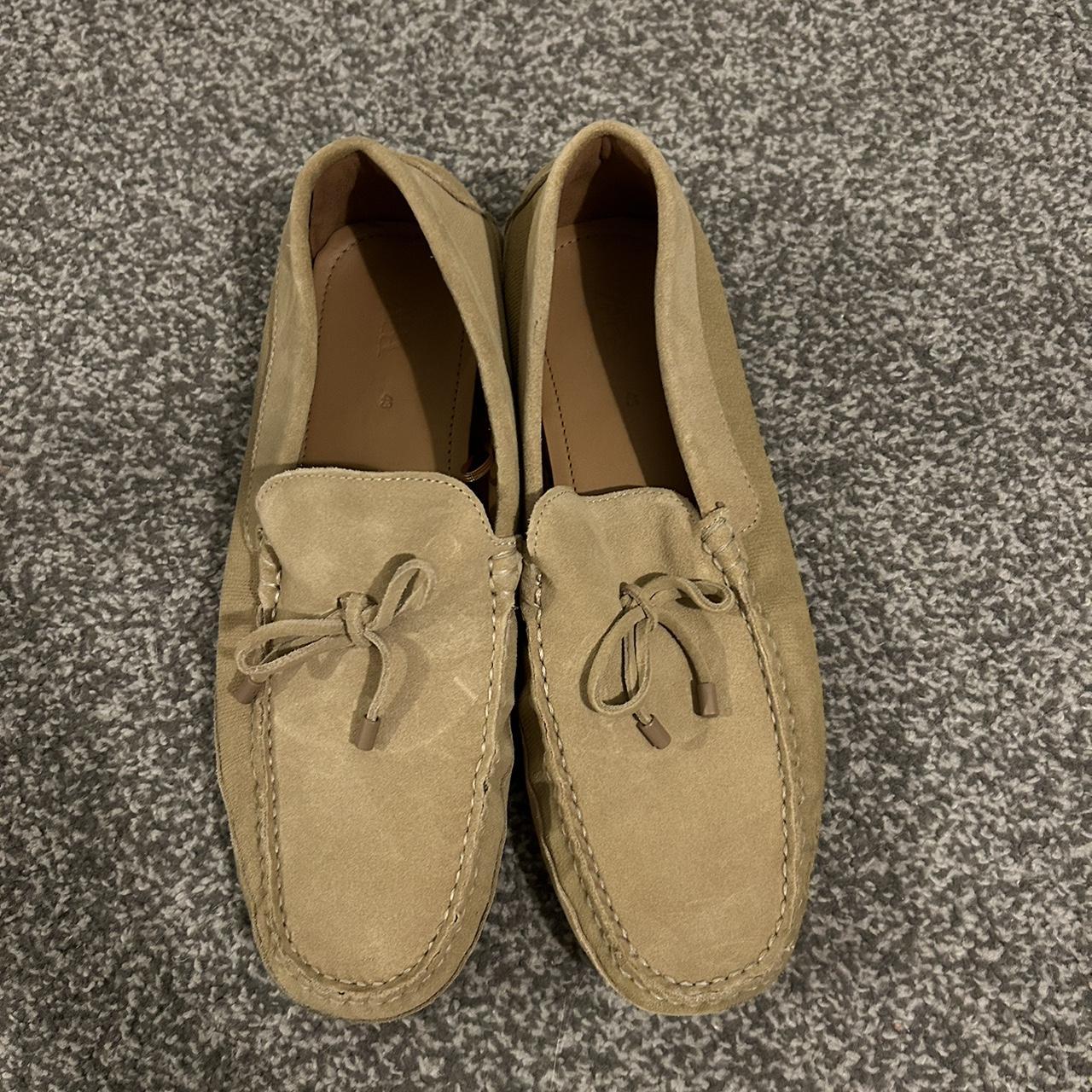 Zara men beige suede loafers - only worn once so... - Depop