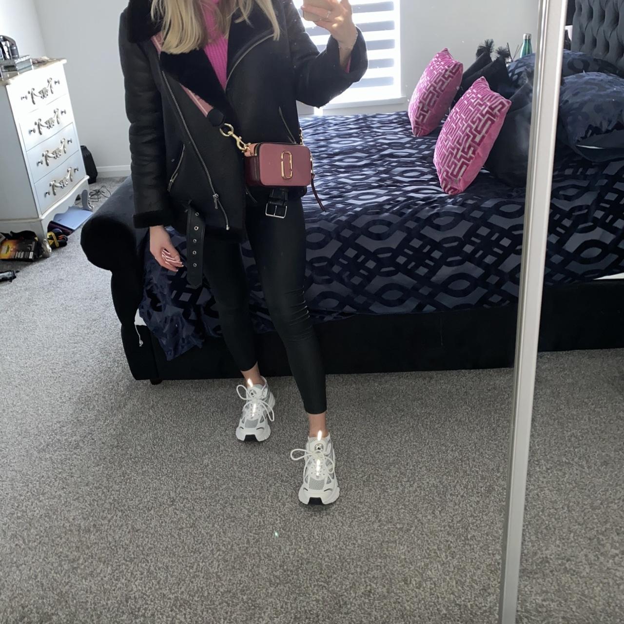 River Island Black Leather Look Leggings Worn A Depop