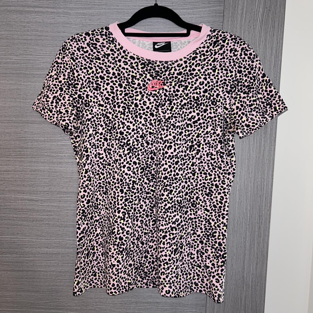 nike t shirt with leopard print