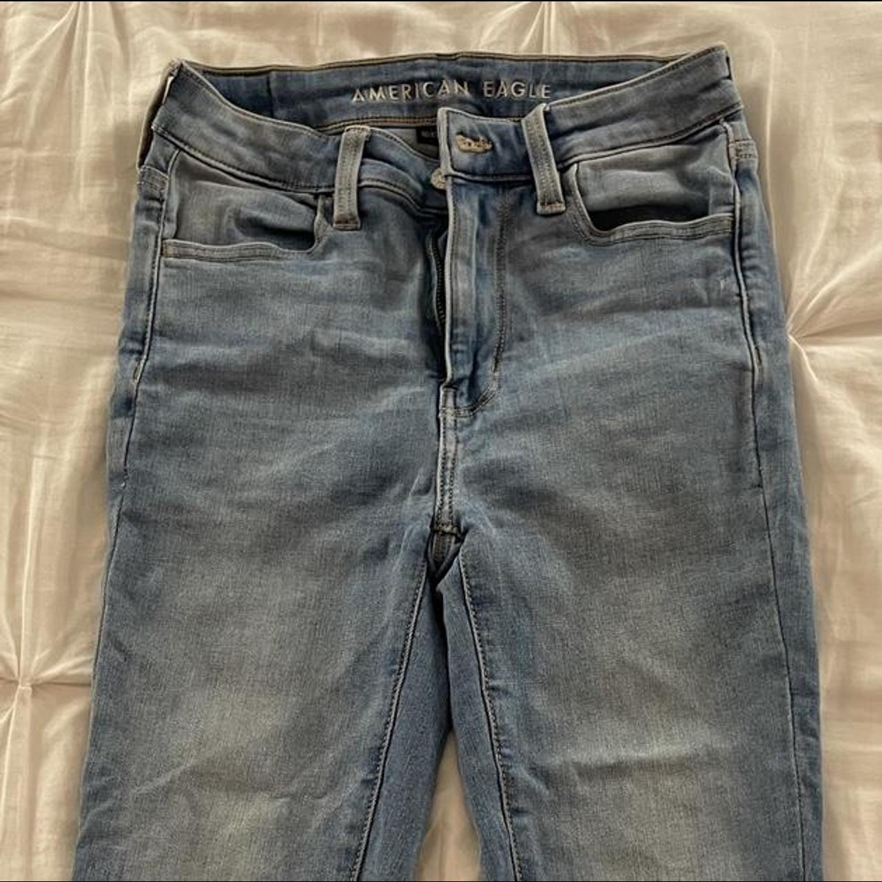 American Eagle High Rise Jegging Light Wash Depop