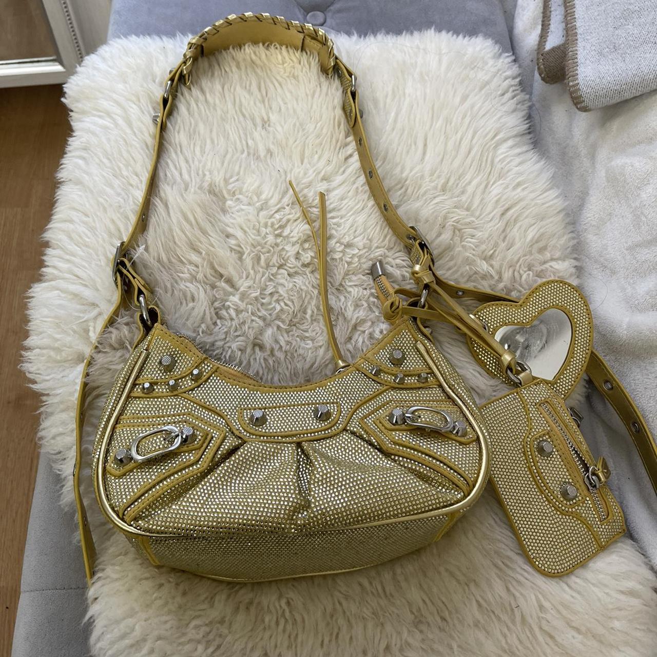 EGO Women's Yellow and Gold Bag Depop