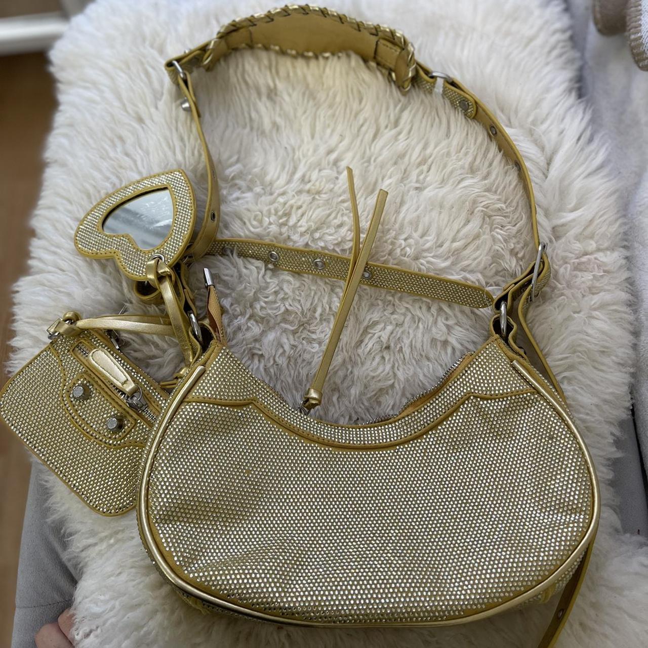 EGO Women's Yellow and Gold Bag Depop