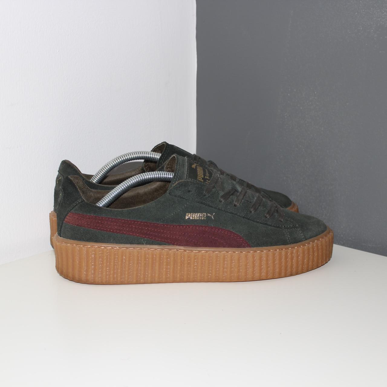 Unisex Puma x Fenty Olive Khaki Green Bordeaux. Depop