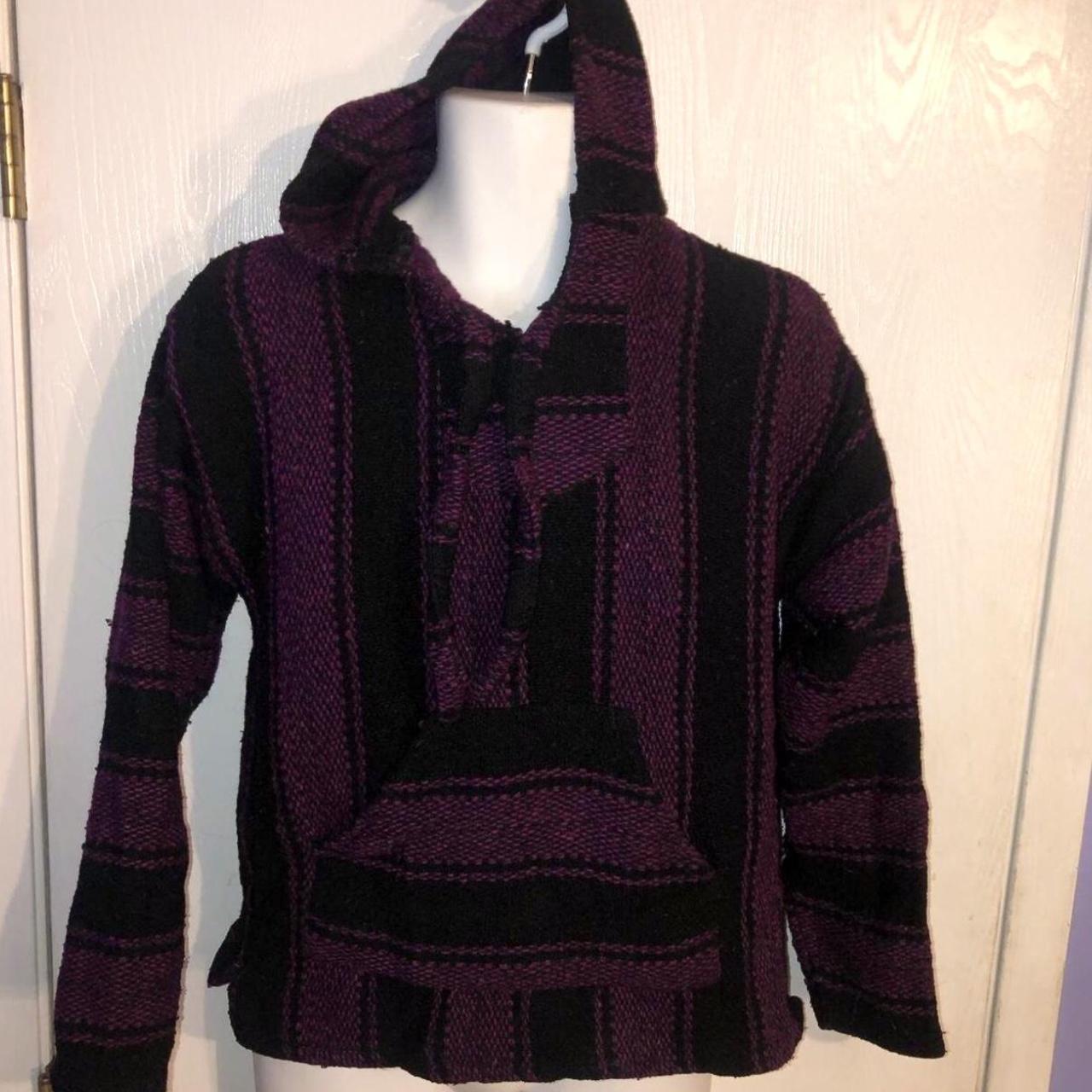 💜 Purple & black earthbound drug rug hoodie 🧞🪬 Size... - Depop