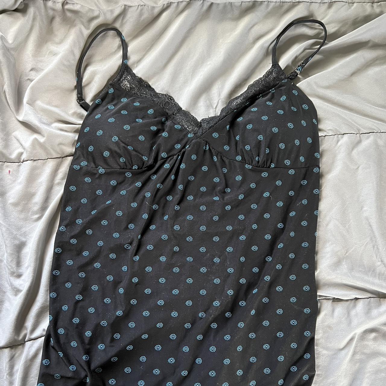 Black mini slip dress Padding in bra L/Xl fits up... Depop