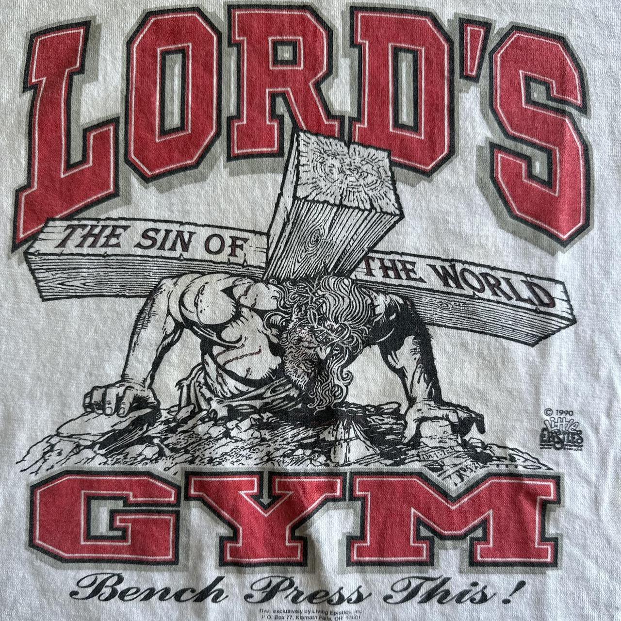 Vintage 90s Lords Gym t shirt His pain your gain - Depop