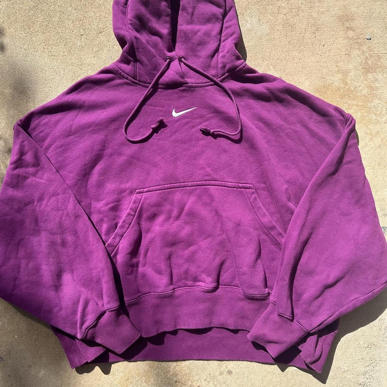 Nike hoodie women’s purple fleece Size medium... - Depop