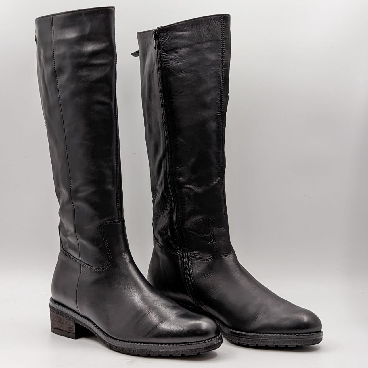 gabor black leather boots