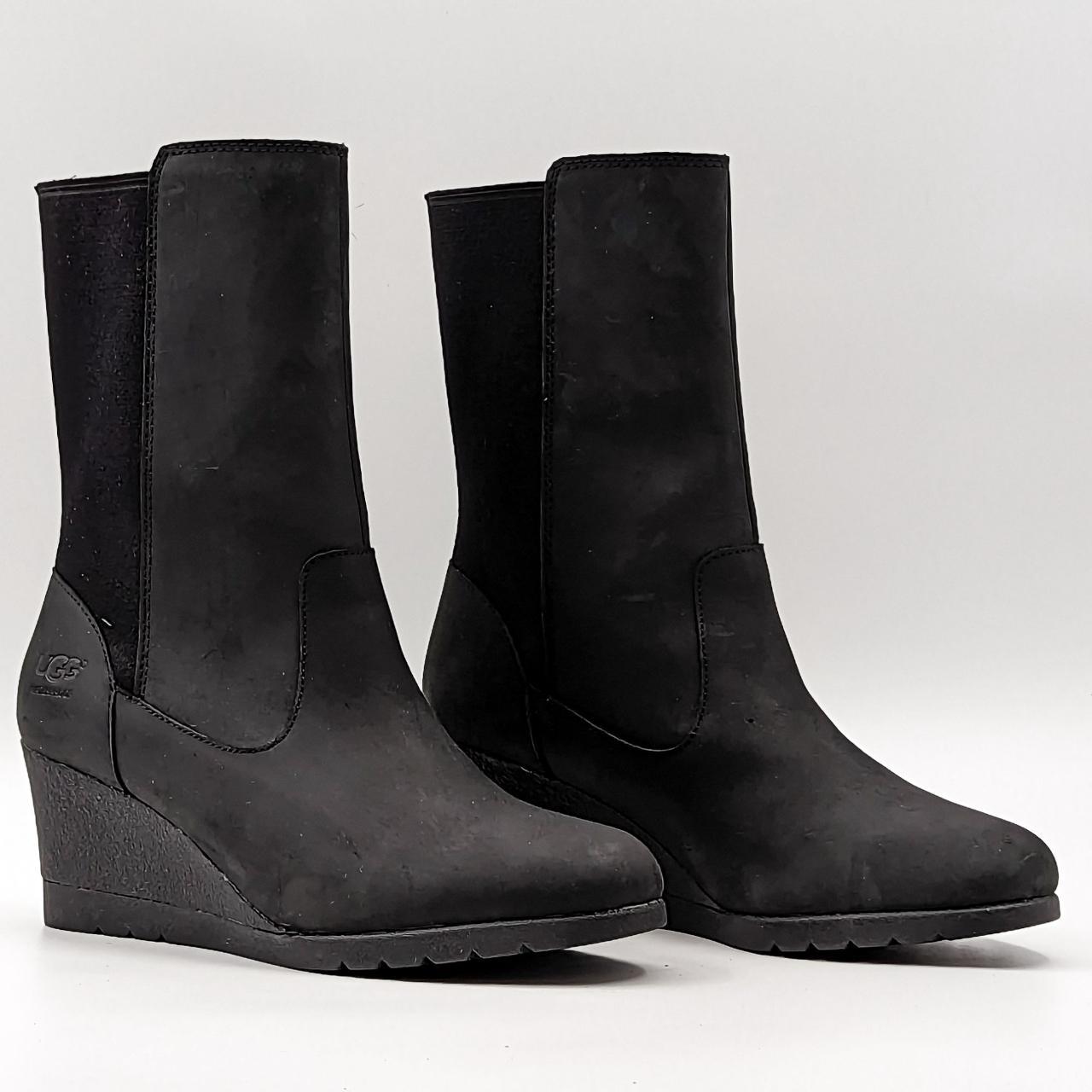 Ugg leather 2025 wedge boots