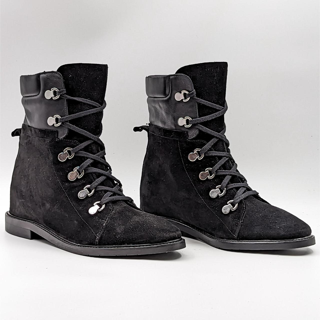 Aquatalia Women Clarissa Lace up Black Suede Lace up