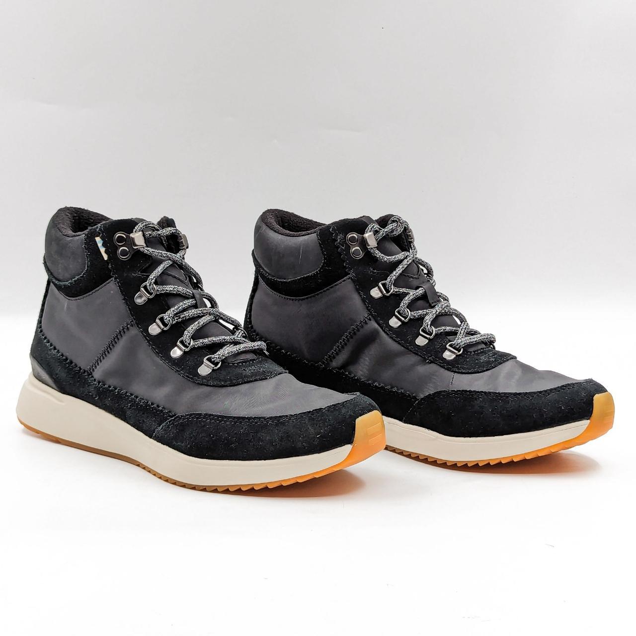 TOMS Women Cascada Black Suede Lace-up