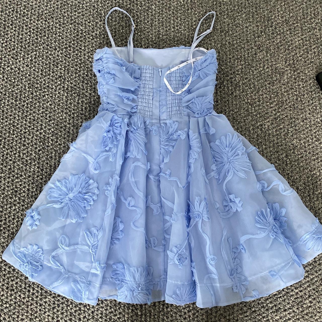 Evangeline Mini Dress, Light Sky Blue