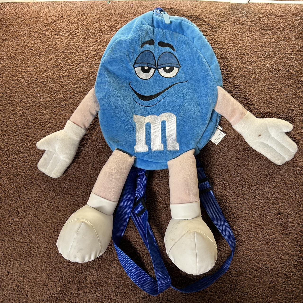 CUTE BLUE m&m BACKPACK ! FITS QUITE A BIT AND SO - Depop