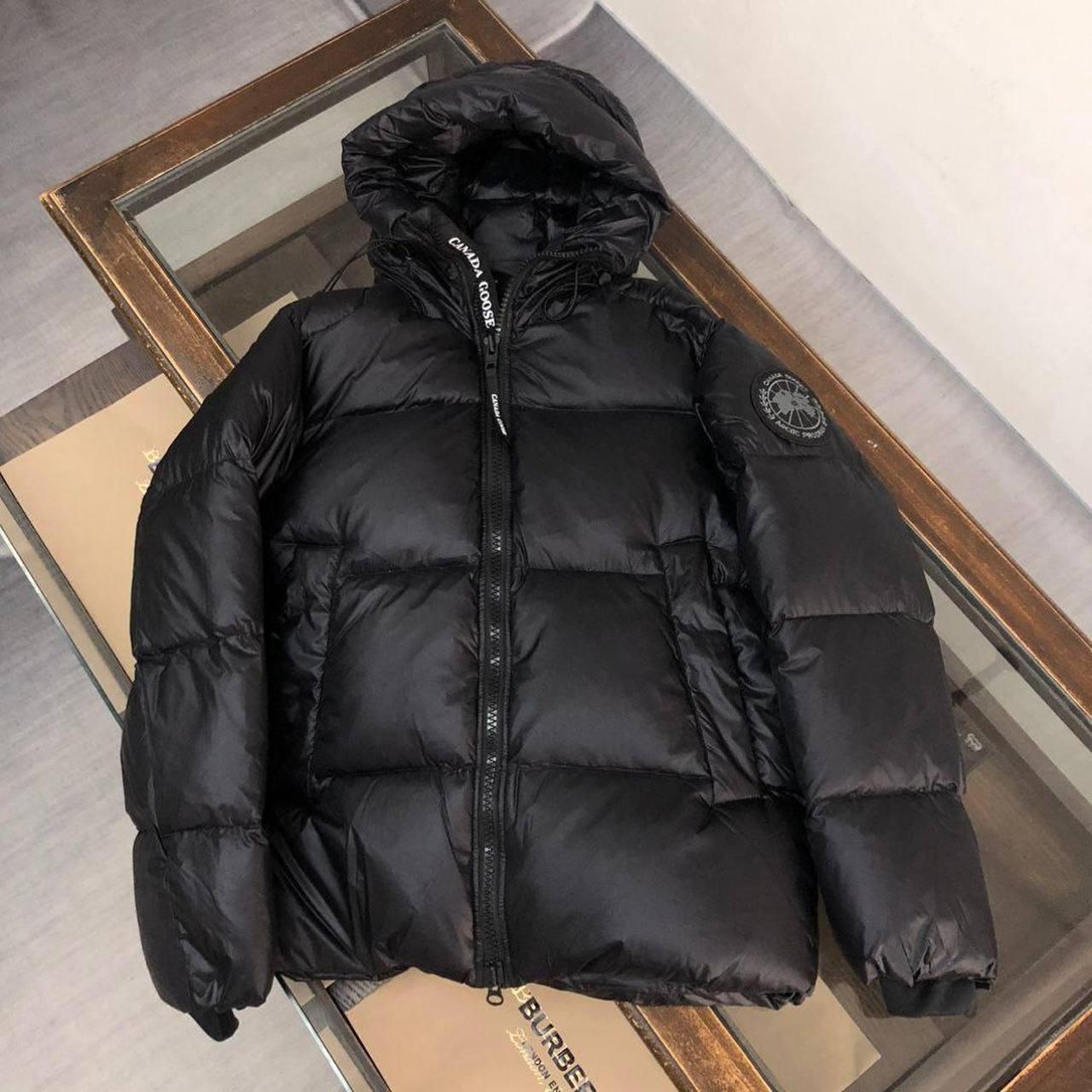 Black Canada goose puffer jacket Scannable code - Depop