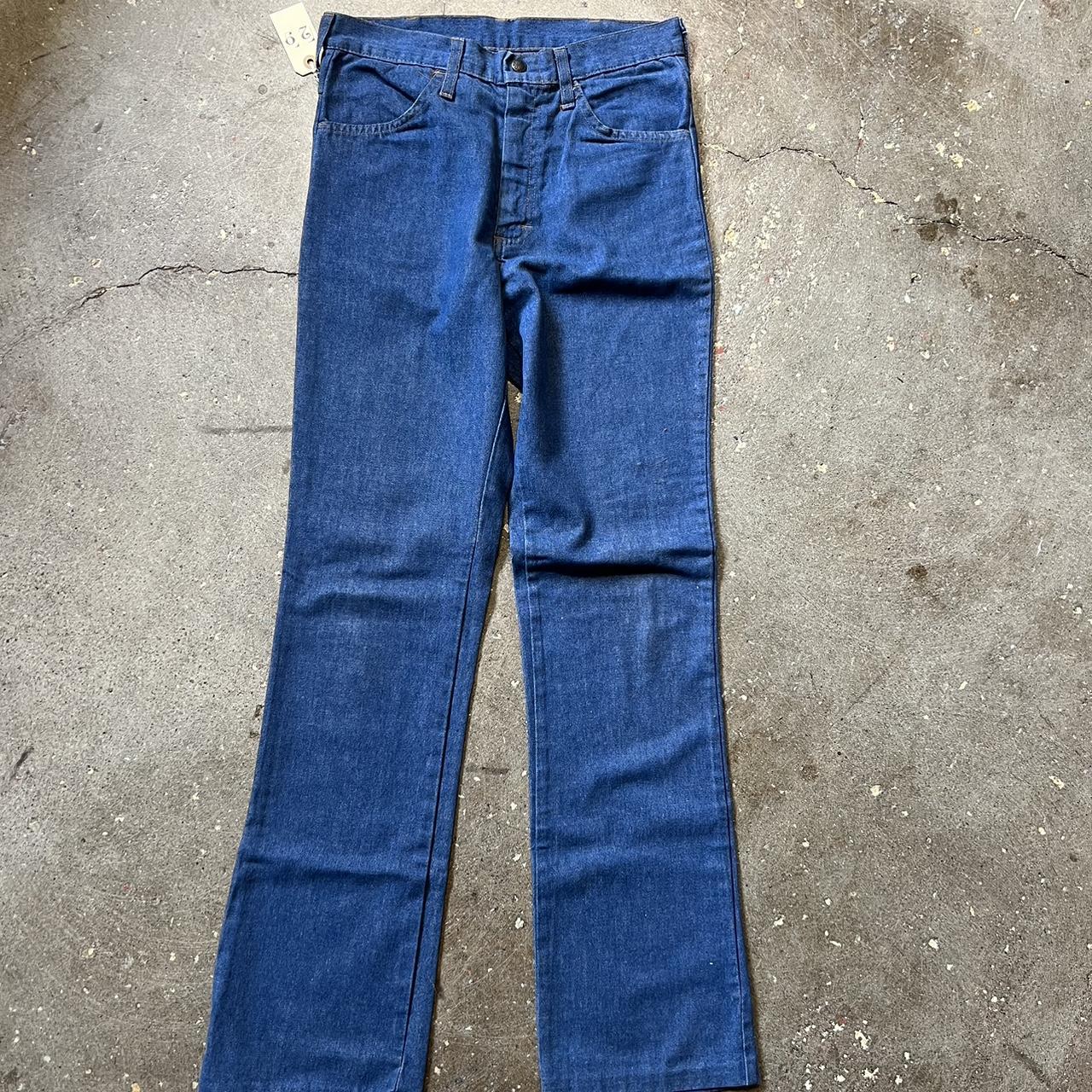 vintage 80s stetson jeans dark wash zipper... - Depop