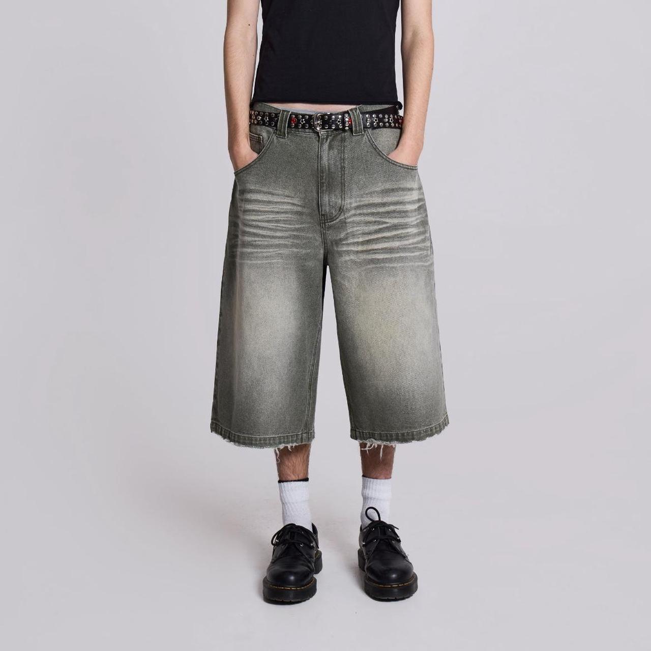 JADED LONDON Leopard Cadet バギー ショートパンツ Charcoal Shop Charcoal Leopard Cadet Baggy Shorts | Jaded London