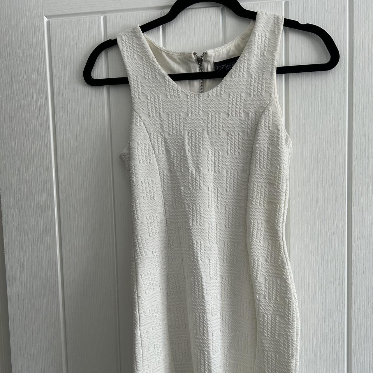 Topshop white bodycon dress - size 8 petite - Depop