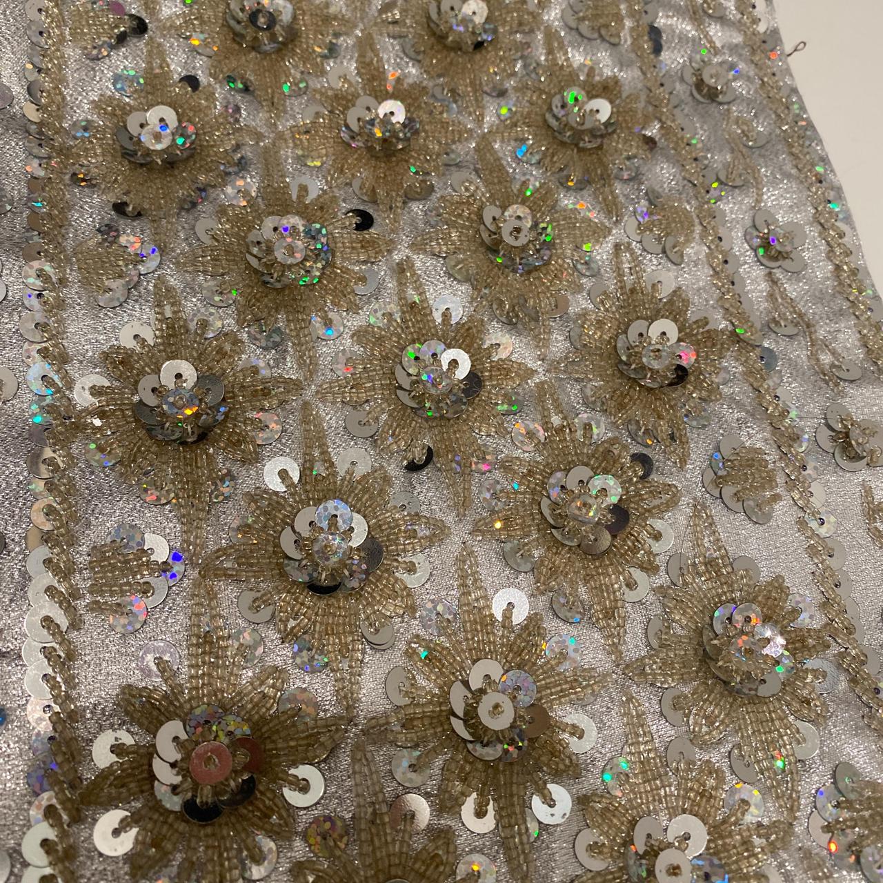 Women's Scarf - Silver/Multi – Silver sequin #gla… - image 4