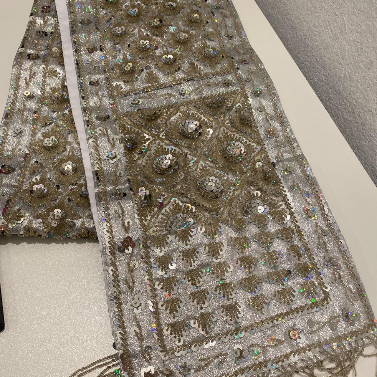 Women's Scarf - Silver/Multi – Silver sequin #gla… - image 5